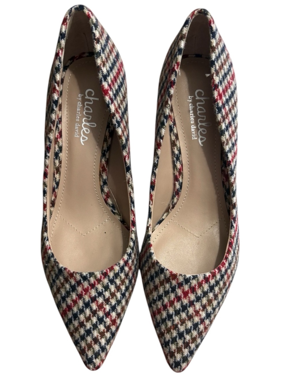 Charles By Charles David Multicolor Houndstooth Pointed-Toe Pumps Size 6 -- WORK - Picture 7 of 11